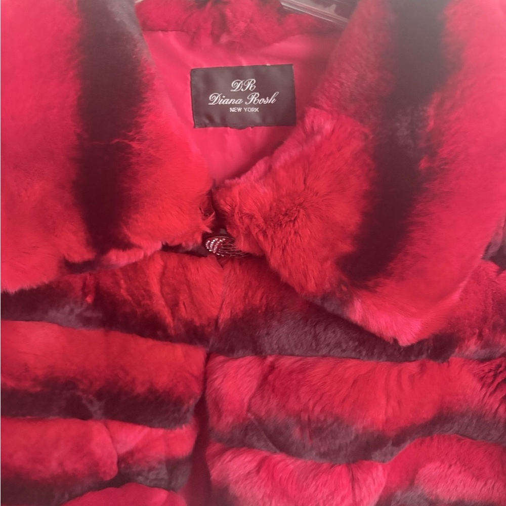 Diana Rosh Rabbit Fur Jacket Extra Small•XS - Picture 2 of 6